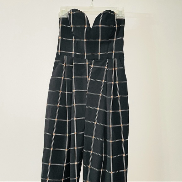 Shona Joy Paralleled Jumpsuit Plaid Check‎ Bustier - Picture 6 of 11
